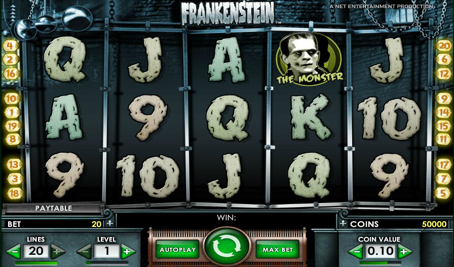 frankenstein är en rolig ny slot